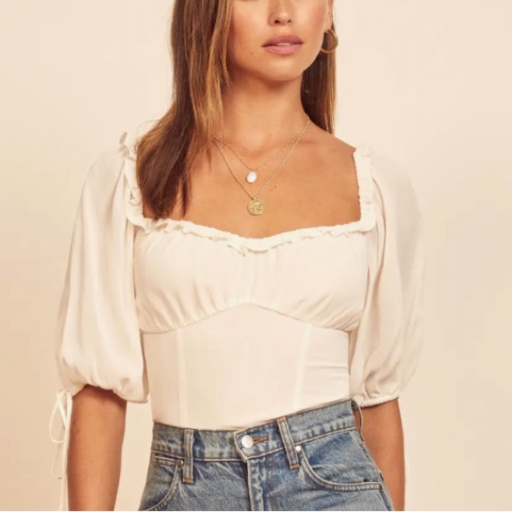 NWT Reformation Cantaloupe Top